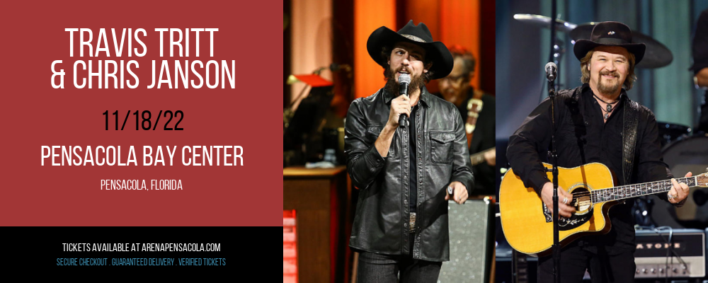 Travis Tritt & Chris Janson at Pensacola Bay Center tickets Travis Tritt & Chris Janson at Pensacola Bay Center